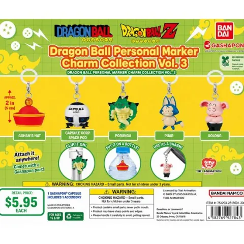 Bandai Gashapon Dragon Ball Personal Marker Charm Collection Vol. 3 Gacha Capsule - 1 Random