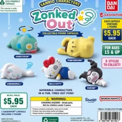 Bandai Gashapon Sanrio Characters Zonked Out Gacha Capsule Figure - 1 Random