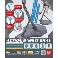 Bandai Hobby Gundam Action Base 1 MG 1/100 Scale Gray Display Stand