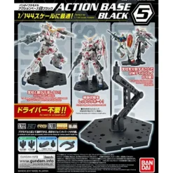 Bandai Hobby Gundam Action Base 5 Black Gunpla 1/144 Scale Display Stand