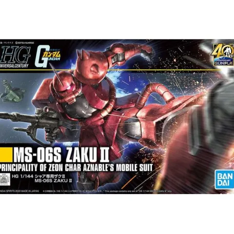 Bandai Hobby Gundam HGUC #234 MS-06S Zaku II Char Custom HG 1/144 Model Kit