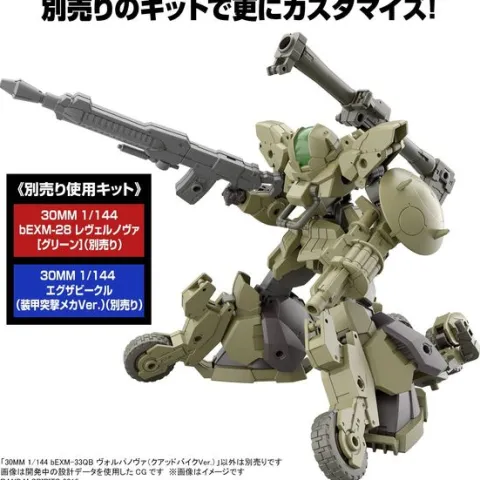 Bandai Hobby 30MM bEXM-33QB Volpanova (Quad Bike Ver) 1/144 Scale Model Kit