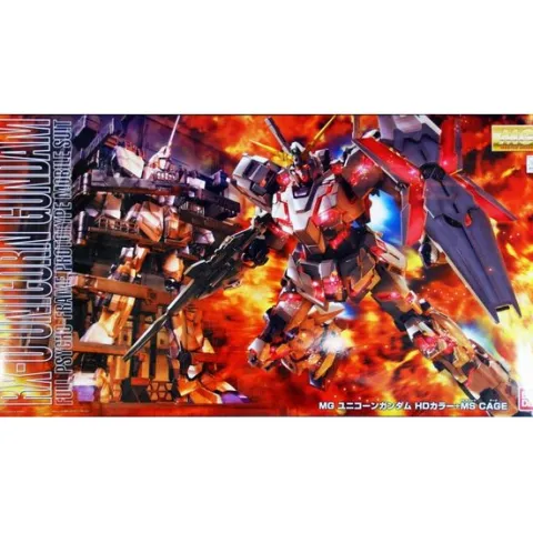 Bandai Hobby RX-0 Unicorn Gundam HD Color with MS Cage MG 1/100 Model Kit