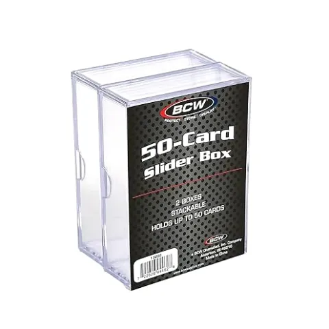 BCW 2-Piece Slider Box - 50 Card (2-Pack)