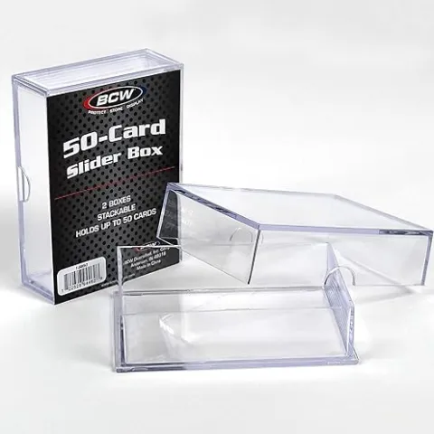 BCW 2-Piece Slider Box - 50 Card (2-Pack)
