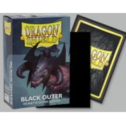 Dragon Shield Black Outer Matte Outer 100 Protective Sleeves