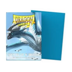 Dragon Shield Dual Matte Sky Blue & Silver (100ct) Protective TCG Sleeves
