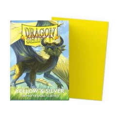 Dragon Shield Dual Matte Yellow & Silver (100ct) Protective TCG Sleeves
