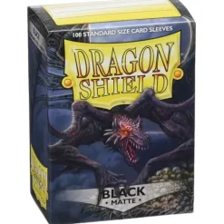 Dragon Shield Matte Black 100 Protective Sleeves