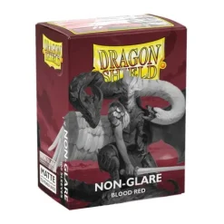 Dragon Shield Matte Non-Glare Blood Red (100ct) Protective Sleeves