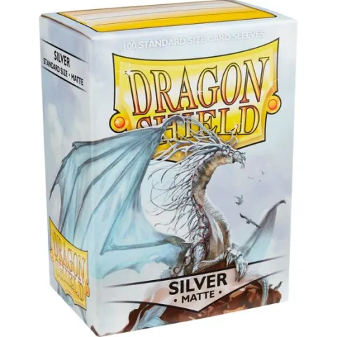Dragon Shield Matte Silver 100 Protective Sleeves