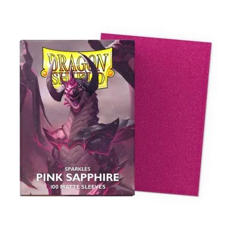 Dragon Shield Matte Sparkles Pink Sapphire 100 Protective Sleeves