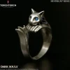 First 4 Figures Dark Souls Ring Collection: Silver Cat Ring (Men's Size 8.5)