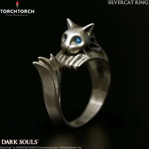 First 4 Figures Dark Souls Ring Collection: Silver Cat Ring (Men's Size 8.5)