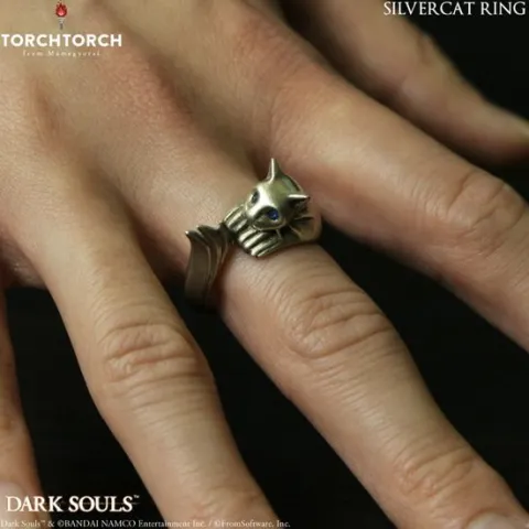 First 4 Figures Dark Souls Ring Collection: Silver Cat Ring (Men's Size 8.5)
