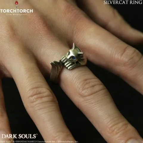 First 4 Figures Dark Souls Ring Collection: Silver Cat Ring (Men's Size 10-10.5)
