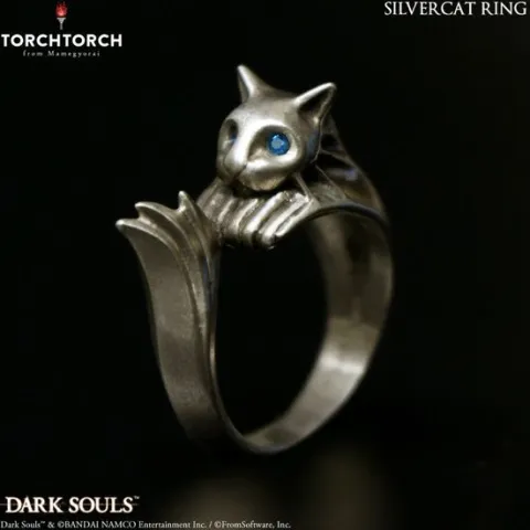 First 4 Figures Dark Souls Ring Collection: Silver Cat Ring (Men's Size 10-10.5)
