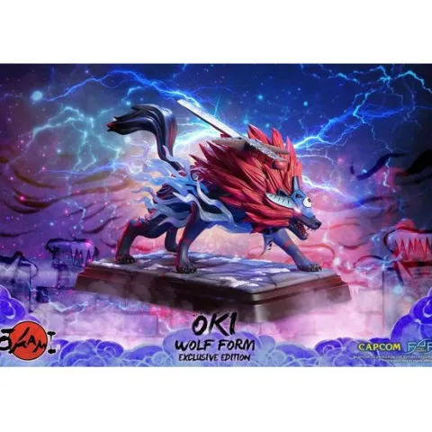 First 4 Figures Okami Oki Wolf Form Exclusive Edition Resin 14" Statue