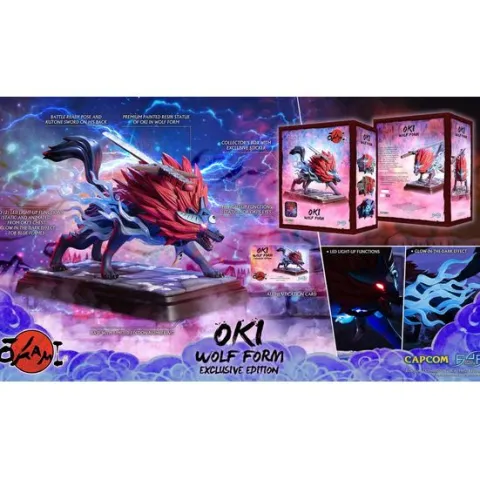 First 4 Figures Okami Oki Wolf Form Exclusive Edition Resin 14" Statue