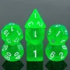 Galactic Dice Acrylic HD Dice Sets - Harlequin Green Set of 7 Dice