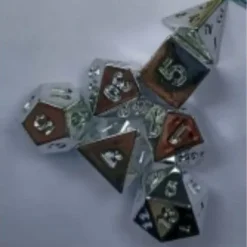 Galactic Dice Acrylic Sets - Silver Set of 7 Dice