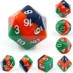 Galactic Dice Premium Dice Sets - Christmas Tree Acrylic Set of 7 Dice