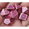 Galactic Dice Premium Dice Sets - Red & Copper Eye Set of 7 Metal Dice