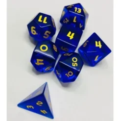 Galactic Dice Premium Dice Sets - ST-5 Dice (Ver 2) Set of 7 Stone Dice with Tin