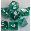 Galactic Dice Premium Dice Sets - Teal Liquid Core Sharp Resin Set of 7 Dice