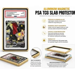 Galactic Toys Aluminum Magnetic TCG PSA Slab Protector - Gold