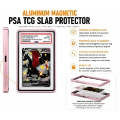 Galactic Toys Aluminum Magnetic TCG PSA Slab Protector - Pink