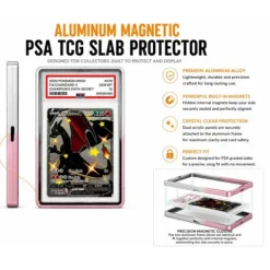 Galactic Toys Aluminum Magnetic TCG PSA Slab Protector - Pink / Silver