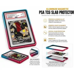 Galactic Toys Aluminum Magnetic TCG PSA Slab Protector - Red & Blue