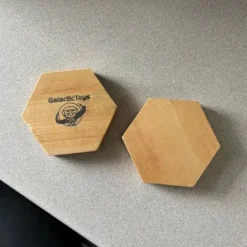 Galactic Toys Hexagonal Wooden Dice Tray - Figured Maple