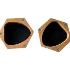 Galactic Toys Hexagonal Wooden Dice Tray - Cherry Wood