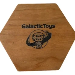 Galactic Toys Hexagonal Wooden Dice Tray - Cherry Wood