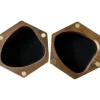Galactic Toys Hexagonal Wooden Dice Tray - Black Walnut