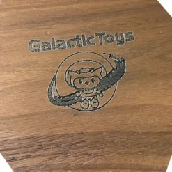 Galactic Toys Hexagonal Wooden Dice Tray - Black Walnut