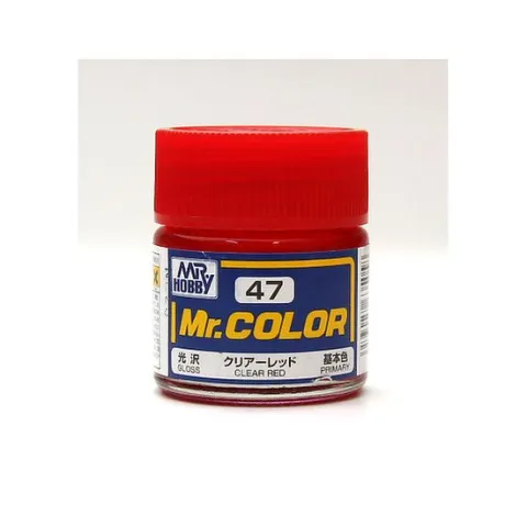 GSI Creos MR. Hobby Mr Color MR-047 Clear Red 10mL Primary Gloss Paint