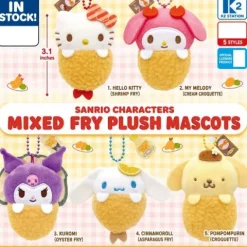 K2 Sanrio Characters Fried Favorites Plush Keychain Gacha Capsule Figure - 1 pc