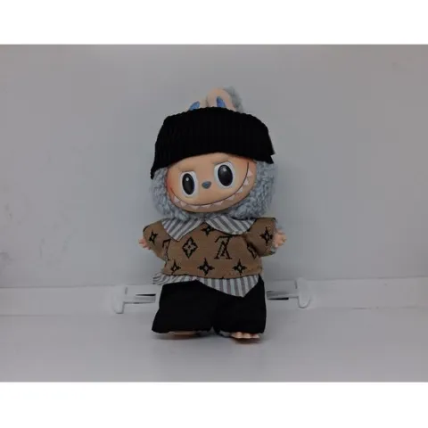 Labubu Lets Go for a Walk Outfit (Brown/Black) - Clothing for Labubu