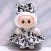 Labubu Outfit Black and White Dress and Bow V2 - Clothing for Labubu