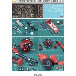 Madworks AW9 S23 Photo-Etching Detail Parts for HGUC MS-06S ZAKU II