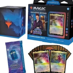 Magic: The Gathering Doctor Who Commander Deck - Masters of Evil (100-Card Deck, 2-Card Collector Booster Sample Pack + Accessories)