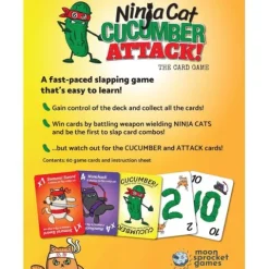 Moonsprocket Games Ninja Cat Cucumber Attack! Card Game