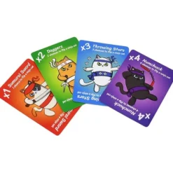 Moonsprocket Games Ninja Cat Cucumber Attack! Card Game