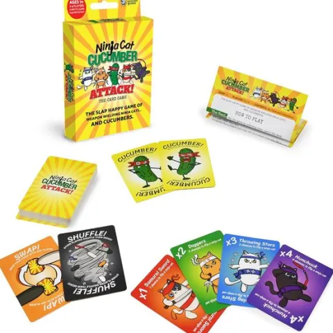 Moonsprocket Games Ninja Cat Cucumber Attack! Card Game