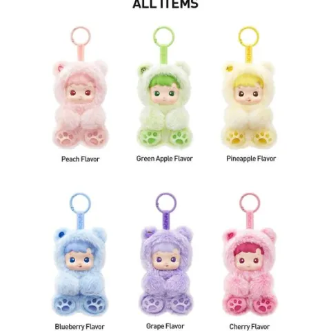 POP MART HACIPUPU Gummy Bear Series Vinyl Plush Pendant Blind Box AUTHENTIC