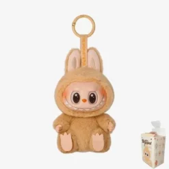 POP MART Labubu V2 Have A Seat The Monsters BABA Plush Keychain AUTHENTIC