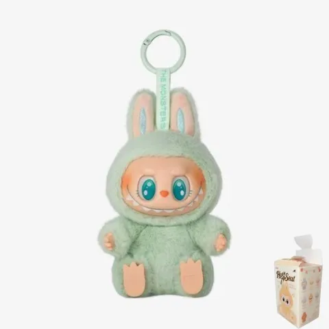 POP MART Labubu V2 Have A Seat The Monsters QUQU Plush Keychain AUTHENTIC